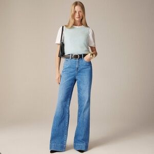J.CREW High-Rise Denim Trouser Jean Wide Leg in size 29